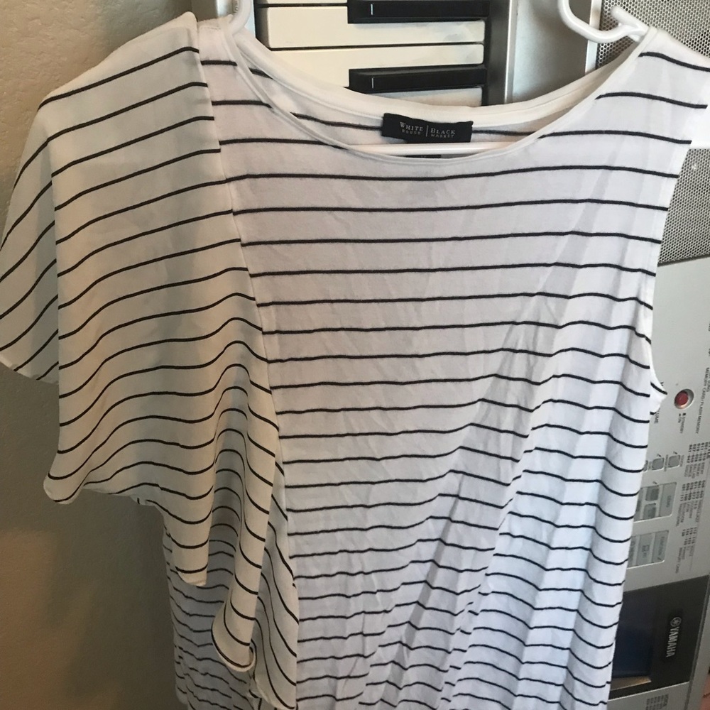 White and black cute top